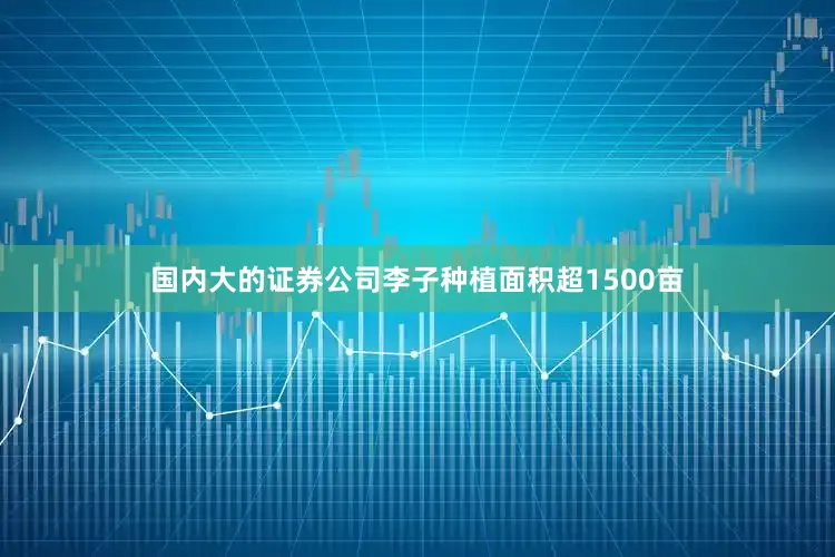国内大的证券公司李子种植面积超1500亩